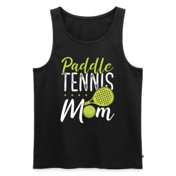 Paddle Tennis Maman Fête des mères Paddle Mama Player - Débardeur bio Premium Homme - noir - Devant - AI Model Male 178 light (178cm)