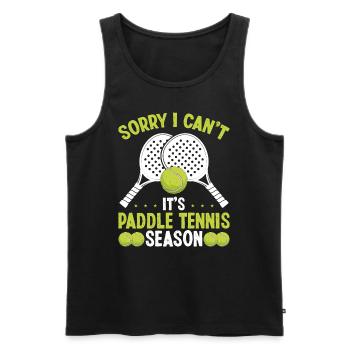 Joueur de paddle-tennis Désolé, je ne peux pas sa saisonPaddl - Débardeur bio Premium Homme - noir - Devant - Michal (187cm)