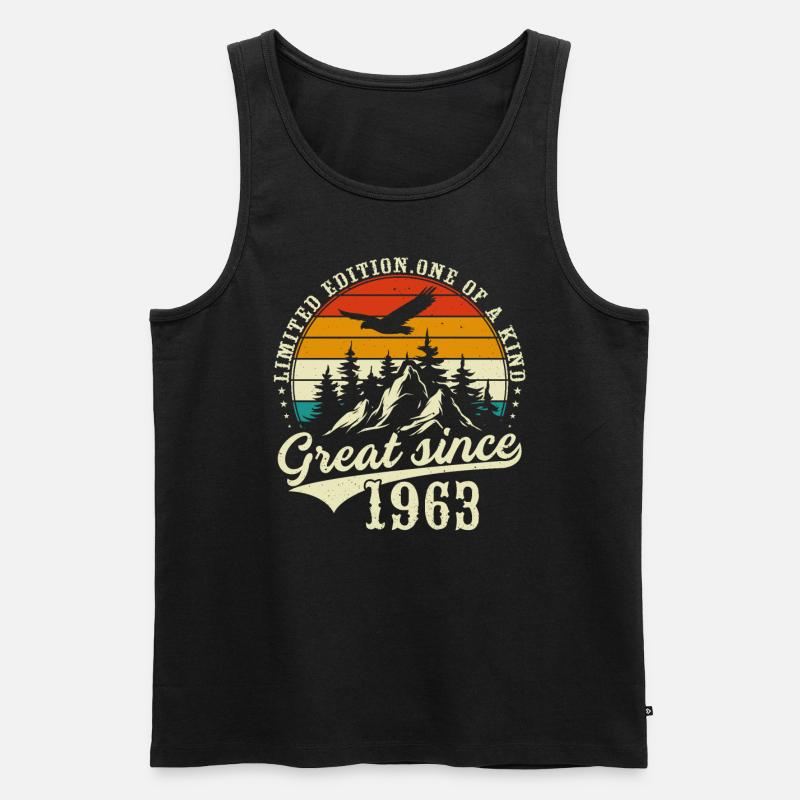 Einzigartig seit 1963 - Männer Premium Bio Tank Top - Schwarz