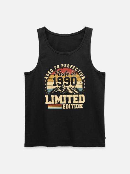 Einzigartig seit 1990 - Männer Premium Bio Tank Top - Schwarz