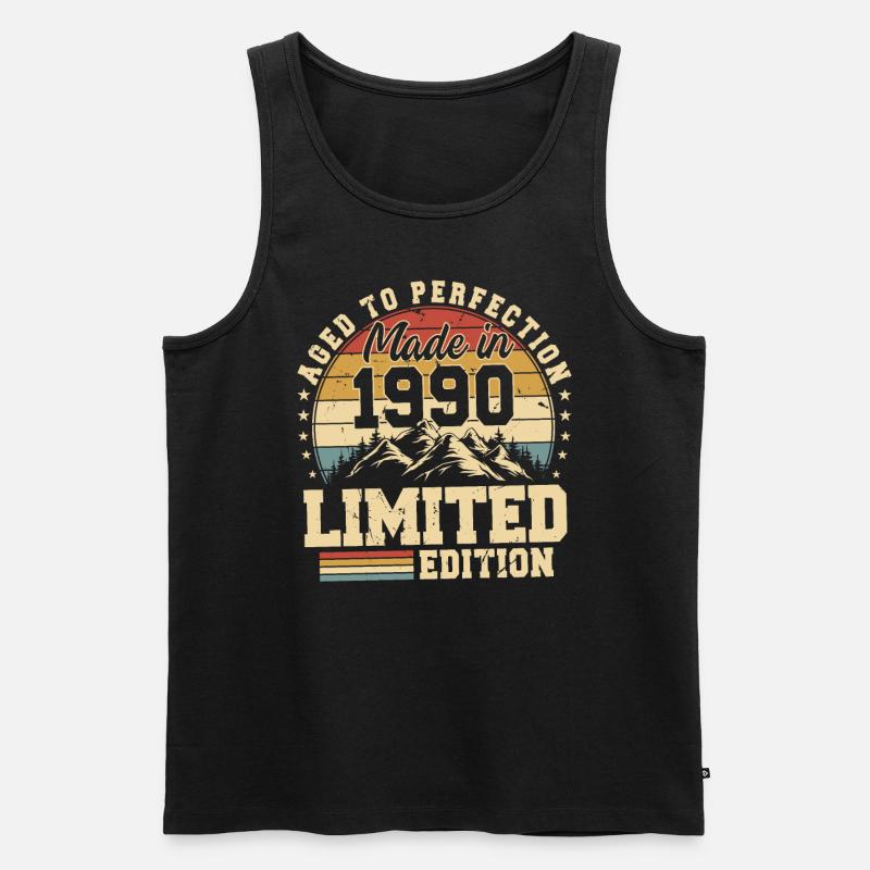 Einzigartig seit 1990 - Männer Premium Bio Tank Top - Schwarz