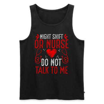 Night Shift Operating Room Nurse Do not talk - Men's Premium Organic Tank Top - black - Front - Michal (187cm)
