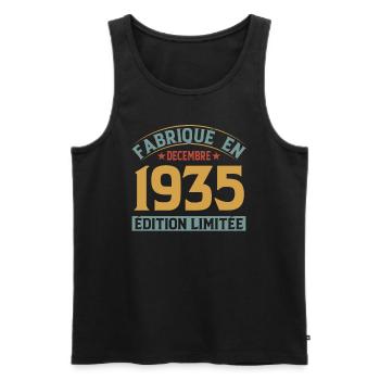 Fabriqué En Décembre 1935 Édition Limitée - Débardeur bio Premium Homme - noir - Devant - Michal (187cm)
