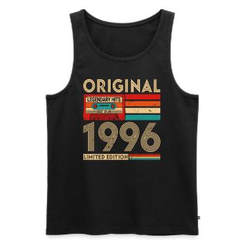 Original legendäre Hits Das Beste von 1996 - Männer Premium Bio Tank Top - Schwarz - Vorne - AI Model Male 178 light (178cm)