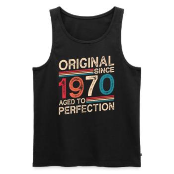Original Depuis 1970 Vieilli À La Perfection - Débardeur bio Premium Homme - noir - Devant - Michal (187cm)