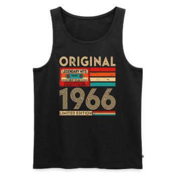 Original legendäre Hits Das Beste von 1966 - Männer Premium Bio Tank Top - Schwarz - Vorne - AI Model Male 178 light (178cm)