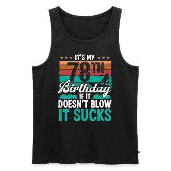78 Year Old Kitesurfer Funny Kiteboarder Humor - Männer Premium Bio Tank Top - Schwarz - Vorne - AI Model Male 178 light (178cm)