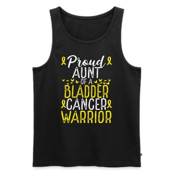 Bladder Cancer Awareness Movement for Aunt Ribbon - Men's Premium Organic Tank Top - black - Front - Michal (187cm)