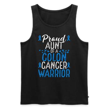 Colon Cancer Awareness Movement for Aunt Ribbon - Männer Premium Bio Tank Top - Schwarz - Vorne - Michal (187cm)