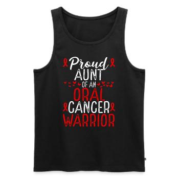 Oral Cancer Awareness Movement for Aunt Ribbon - Männer Premium Bio Tank Top - Schwarz - Vorne - Michal (187cm)
