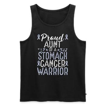 Stomach Cancer Awareness Movement for Aunt Ribbon - Männer Premium Bio Tank Top - Schwarz - Vorne - Michal (187cm)