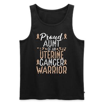 Uterine Cancer Awareness Movement for Aunt Ribbon - Men's Premium Organic Tank Top - black - Front - Michal (187cm)