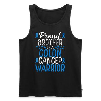 Colon Cancer Awareness Movement for Brother Ribbon - Männer Premium Bio Tank Top - Schwarz - Vorne - Michal (187cm)