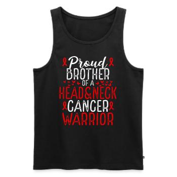 Head&Neck Cancer Awareness for Brother Ribbon - Männer Premium Bio Tank Top - Schwarz - Vorne - AI Model Male 178 light (178cm)