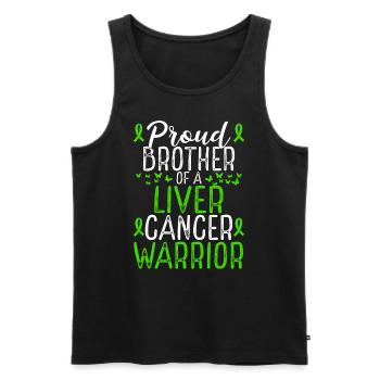 Liver Cancer Awareness Movement for Brother Ribbon - Männer Premium Bio Tank Top - Schwarz - Vorne - Michal (187cm)