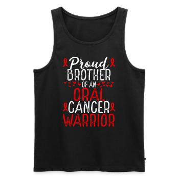 Oral Cancer Awareness Movement for Brother Ribbon - Männer Premium Bio Tank Top - Schwarz - Vorne - Michal (187cm)