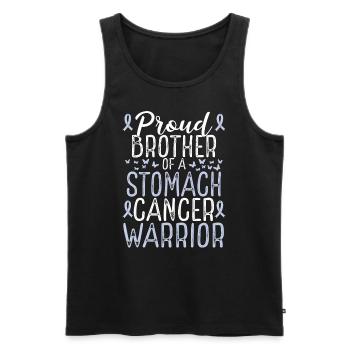 Stomach Cancer Awareness for Brother Ribbon - Männer Premium Bio Tank Top - Schwarz - Vorne - Michal (187cm)