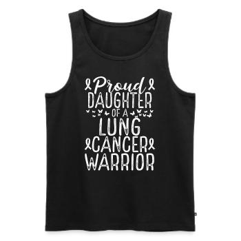 Lung Cancer Awareness Movement for Daughter Ribbon - Männer Premium Bio Tank Top - Schwarz - Vorne - Michal (187cm)