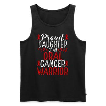 Oral Cancer Awareness Movement for Daughter Ribbon - Männer Premium Bio Tank Top - Schwarz - Vorne - Michal (187cm)