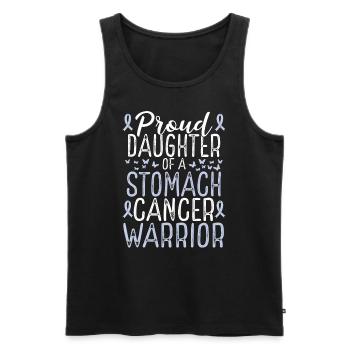 Stomach Cancer Awareness Movement Daughter Ribbon - Männer Premium Bio Tank Top - Schwarz - Vorne - Michal (187cm)