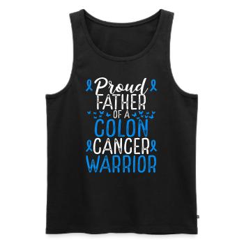 Colon Cancer Awareness Movement Dad Ribbon Father - Männer Premium Bio Tank Top - Schwarz - Vorne - Michal (187cm)