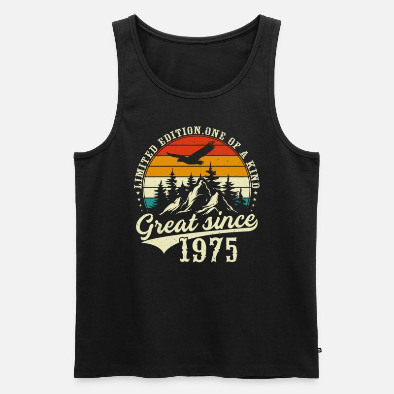 Einzigartig seit 1975 - Männer Premium Bio Tank Top - Schwarz