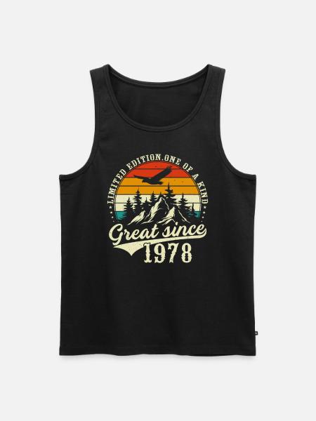 Einzigartig seit 1978 - Männer Premium Bio Tank Top - Schwarz