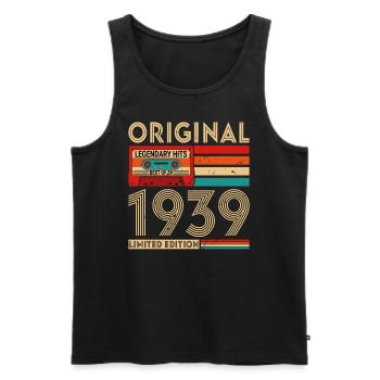 Original legendäre Hits Das Beste von 1939 - Männer Premium Bio Tank Top - Schwarz - Vorne - AI Model Male 178 light (178cm)