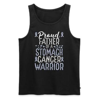 Stomach Cancer Awareness for Dad Ribbon Father - Männer Premium Bio Tank Top - Schwarz - Vorne - Michal (187cm)