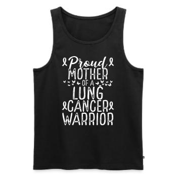 Lung Cancer Awareness Movement Mom Ribbon Mother - Männer Premium Bio Tank Top - Schwarz - Vorne - Michal (187cm)
