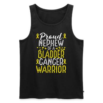 Bladder Cancer Awareness Movement Nephew Ribbon - Männer Premium Bio Tank Top - Schwarz - Vorne - Michal (187cm)