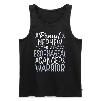Esophageal Cancer Awareness Movement Nephew Ribbon - Männer Premium Bio Tank Top - Schwarz - Vorne - Michal (187cm)