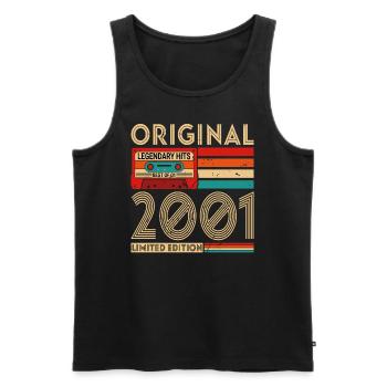 Original legendäre Hits Das Beste von 2001 - Männer Premium Bio Tank Top - Schwarz - Vorne - AI Model Male 178 light (178cm)