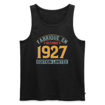 Fabriqué En Décembre 1927 Édition Limitée - Débardeur bio Premium Homme - noir - Devant - Michal (187cm)