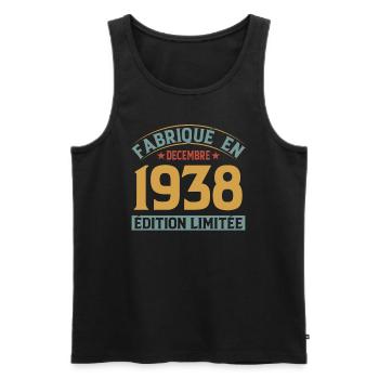 Fabriqué En Décembre 1938 Édition Limitée - Débardeur bio Premium Homme - noir - Devant - Michal (187cm)