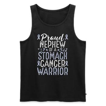 Stomach Cancer Awareness Movement Nephew Ribbon - Männer Premium Bio Tank Top - Schwarz - Vorne - Michal (187cm)