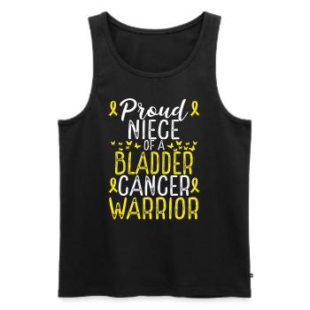 Bladder Cancer Awareness Movement for Niece Ribbon - Men's Premium Organic Tank Top - black - Front - Michal (187cm)