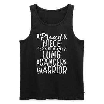 Lung Cancer Awareness Movement for Niece Ribbon - Männer Premium Bio Tank Top - Schwarz - Vorne - Michal (187cm)