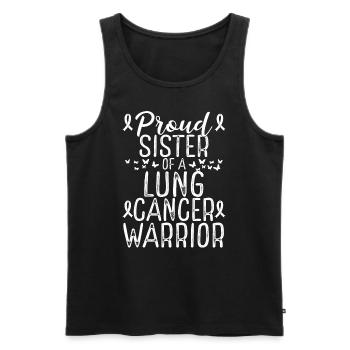 Lung Cancer Awareness Movement for Sister Ribbon - Männer Premium Bio Tank Top - Schwarz - Vorne - Michal (187cm)
