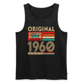 Original legendäre Hits Das Beste von 1960 - Männer Premium Bio Tank Top - Schwarz - Vorne - AI Model Male 178 light (178cm)