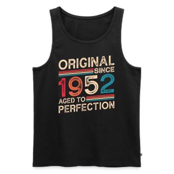 Original since 1952 Aged to perfection - Men's Premium Organic Tank Top - black - Front - Michal (187cm)
