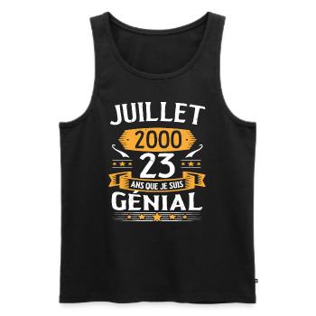 July 2000 23 years that I am awesome gift - Men's Premium Organic Tank Top - black - Front - Michal (187cm)