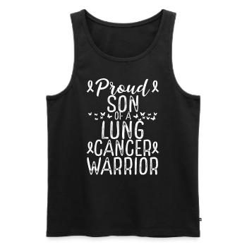 Lung Cancer Awareness Movement for Son Ribbon - Männer Premium Bio Tank Top - Schwarz - Vorne - Michal (187cm)