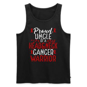 Head&Neck Cancer Awareness Movement Uncle Ribbon - Männer Premium Bio Tank Top - Schwarz - Vorne - AI Model Male 178 light (178cm)