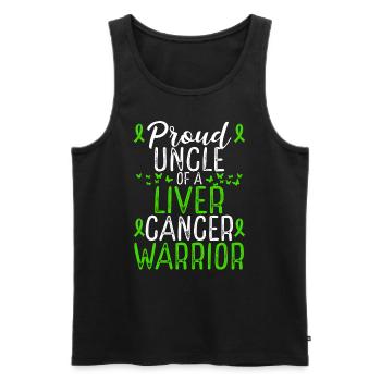 Liver Cancer Awareness Movement for Uncle Ribbon - Männer Premium Bio Tank Top - Schwarz - Vorne - Michal (187cm)