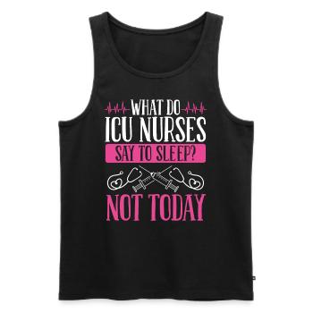 ICU Nurse Say no to Sleep Intensive Care Unit - Männer Premium Bio Tank Top - Schwarz - Vorne - Michal (187cm)