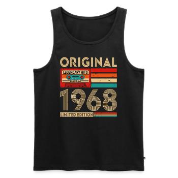 Original legendäre Hits Das Beste von 1968 - Männer Premium Bio Tank Top - Schwarz - Vorne - AI Model Male 178 light (178cm)