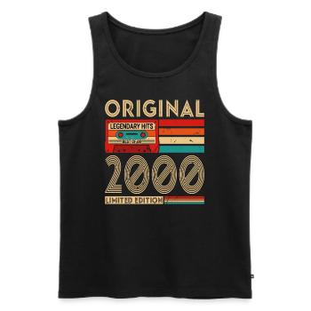 Original legendäre Hits Best of 2000 - Männer Premium Bio Tank Top - Schwarz - Vorne - AI Model Male 178 light (178cm)