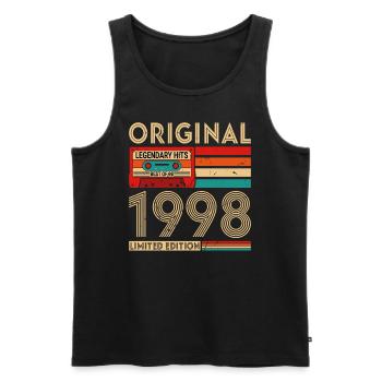 Original Legendary Hits Best of 1998 - Men's Premium Organic Tank Top - black - Front - Michal (187cm)