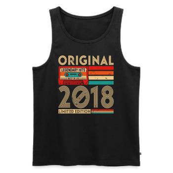 Original legendäre Hits Das Beste von 2018 - Männer Premium Bio Tank Top - Schwarz - Vorne - AI Model Male 178 light (178cm)